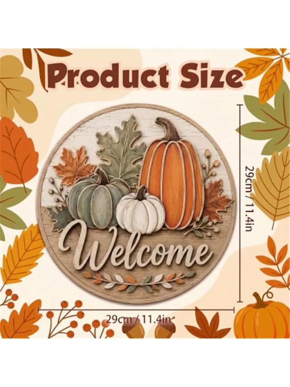 Fall Decor Fall Welcome Sign for Front Door Thanksgiving Decorations